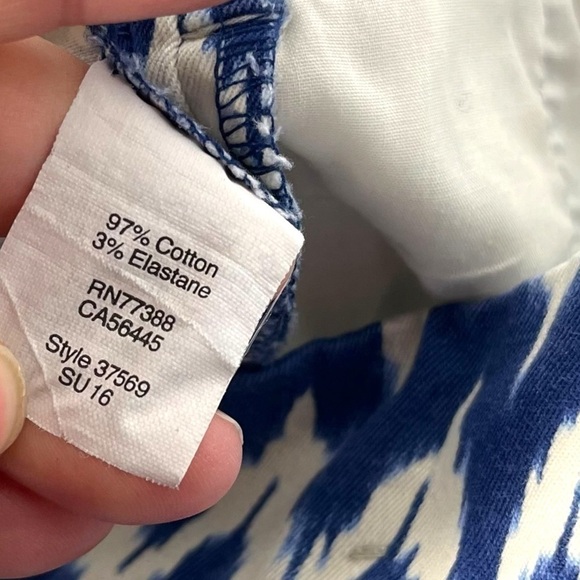 4 for $20 SALE! J Crew Factory Midrise Stretch Chino Shorts, Royal/White, 4 - Picture 6 of 8